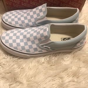 Blue Checkered Slide-on Vans